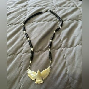 Women’s beaded dove necklace